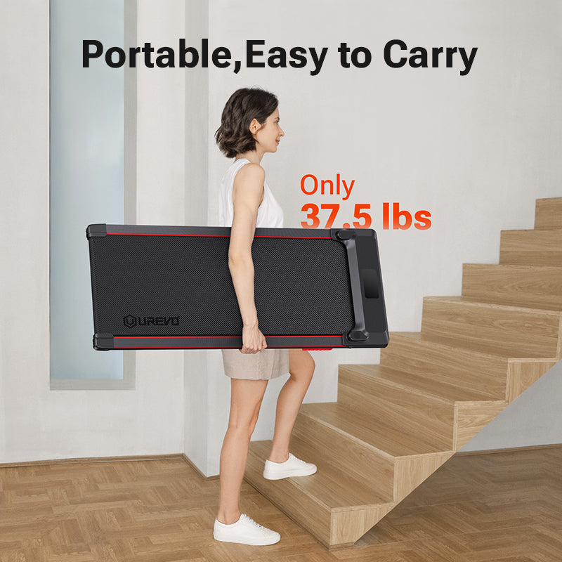 UREVO Spacewalk E1 Treadmill, portable and easy to carry, weighing only 37.5 lbs.
