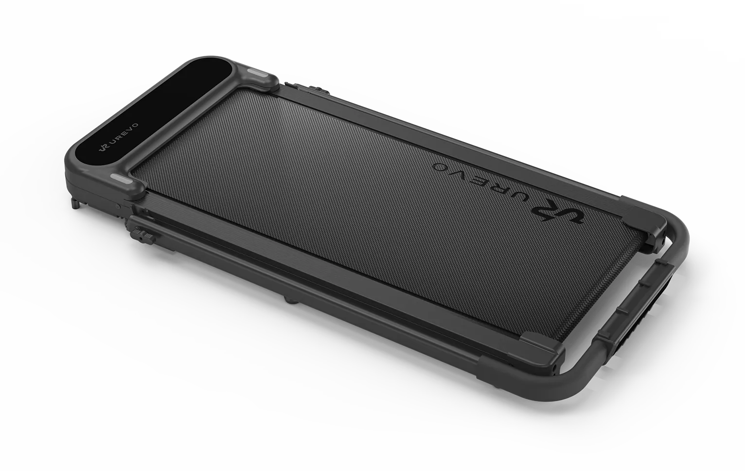 Folded flat UREVO walking pad.